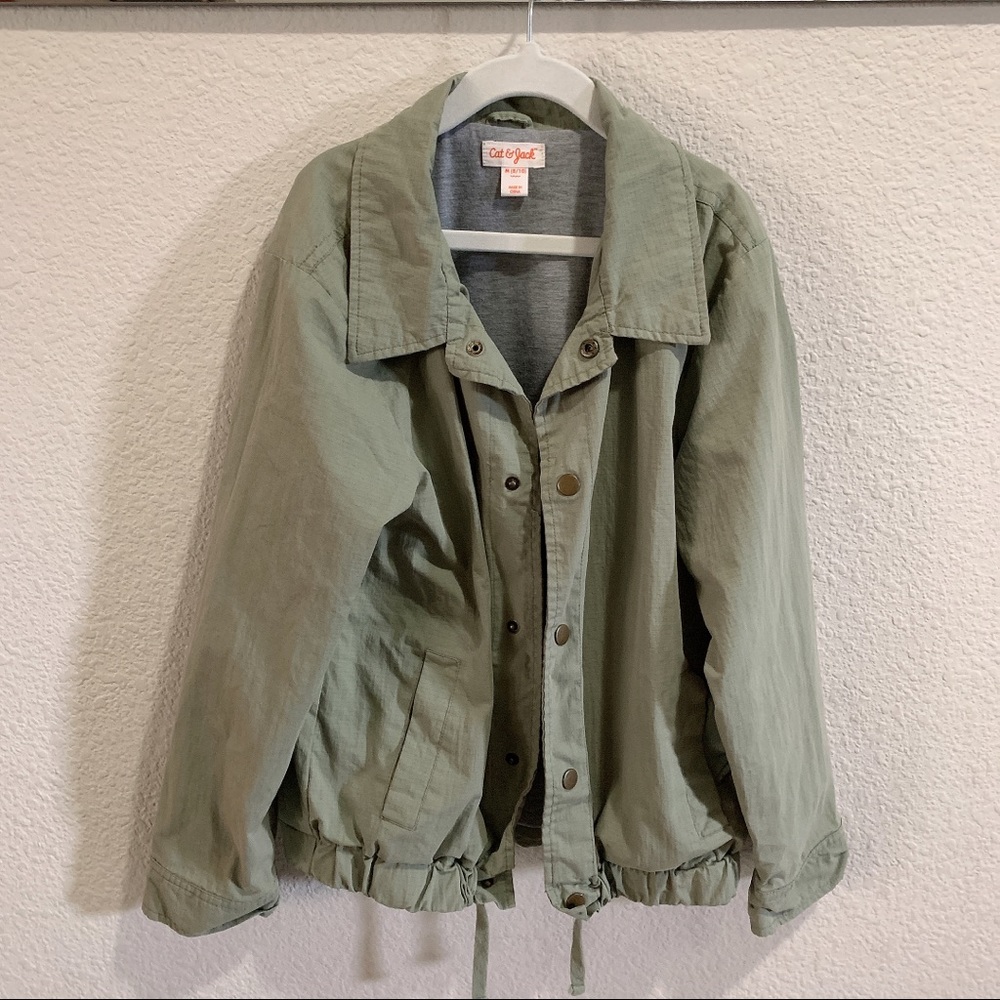 Boys Drawstring Waist Polyester Jacket w/Pockets